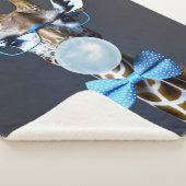 キリン眼鏡、ボウタイ吹のブルーガム シェルパブランケット (3/4)