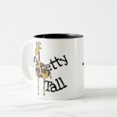 キリン私はかわいらしい高いです ツートーンマグカップ (正面左)