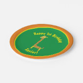 キリン紙プレート動物バースデーパーティー ペーパープレート (アングル)