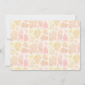 キリン素朴ウッドグリーナリー写真子供の誕生日 招待状 (裏面)