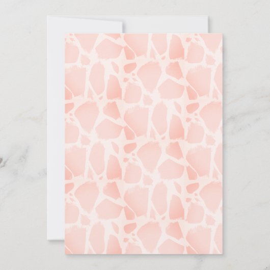 キリン素朴ウッドピンクフローラ誕生日 招待状 (裏面)