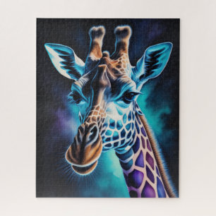 キリン絵を描の水彩画 ジグソーパズル