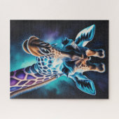 キリン絵を描の水彩画 ジグソーパズル (横)