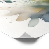 キリン絵画の水色5:4 ポスター (角)