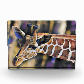 キリン絵画の美術ヴィンテージ フォトブロック (正面)