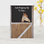 キリン考えるのカード カード (黄色い花)