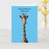 キリン考える・オブ・ユー・ノート カード (黄色い花)