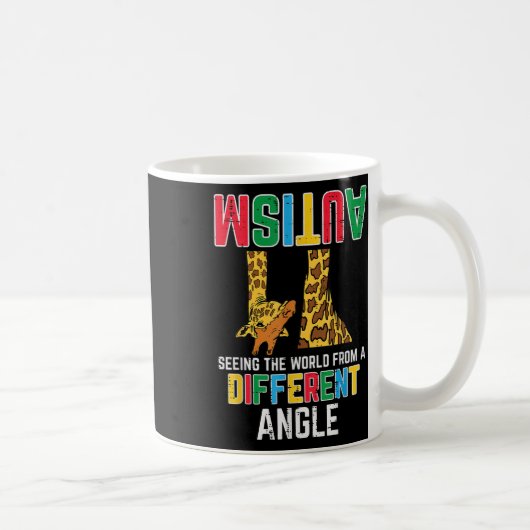 キリン自閉症が世界の角度を違う見る コーヒーマグカップ (右)
