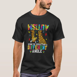キリン自閉症が世界を見違うるアワーン Tシャツ