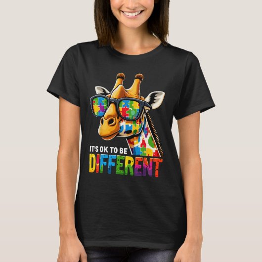 キリン自閉症の認知症違う Tシャツ (正面)
