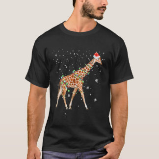 キリン色ライトキリンおもしろいサンタハットギフト Tシャツ