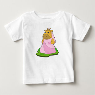 キリン花嫁ヴェイルウェディング ベビーTシャツ