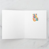 キリン茶パーティー折り誕生日グリーティングカード カード (内部)