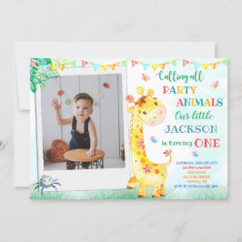 キリン誕生日の招待状フォトサファリ招待状 招待状