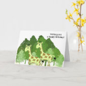 キリン誕生日ウィズカード カード (黄色い花)