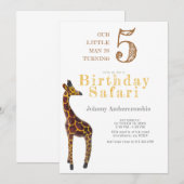 キリン誕生日サファリfor Boy 招待状 (正面/裏面)