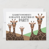 キリン誕生日パーティー，ニニングGiraffes 招待状 (正面)