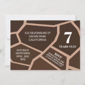 キリン誕生日パーティー，ニニングGiraffes 招待状 (裏面)