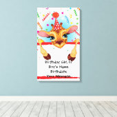 キリン誕生日メメント キャンバスプリント (インサイチュ (ウッドフロア))