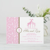 キリン誕生日招待状ツインガールズ 招待状 (スタンド正面)