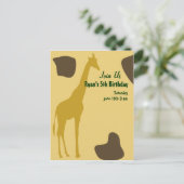 キリン誕生日招待状 インビテーションポストカード (スタンド正面)