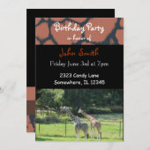 キリン誕生日招待状 招待状 (正面/裏面)