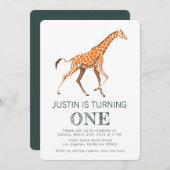 キリン誕生日招待状 招待状 (正面/裏面)