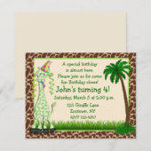 キリン誕生日招待状 招待状 (正面/裏面)