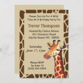 キリン誕生日招待状 招待状 (正面/裏面)