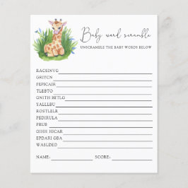 キリン語スクランブル |赤ちゃんシャワーゲーム