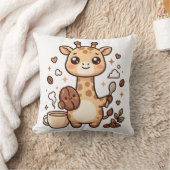 キリン豆スプーン かわいい コーヒー 枕 (ブランケット)