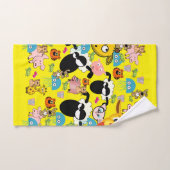 キリン豚ゾウ動物園バスルームのタオルセット バスタオルセット (ハンドタオル)