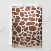 キリン象ジャングルサファリ野生動物の子供 招待状 (裏面)