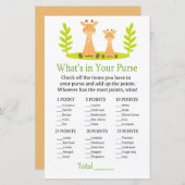 キリン財布ゲームの赤ちゃんシャワーの中に何がある (正面/裏面)