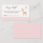 キリン赤ちゃんシャワーおむつラッフルチケット エンクロージャーカード (正面/裏面)