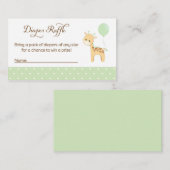 キリン赤ちゃんシャワーおむつラッフルチケット エンクロージャーカード (正面/裏面)