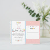 キリン赤ちゃんシャワーかわいいフローラありがとう写真 ポストカード (スタンド正面)