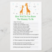 キリン赤ちゃんシャワーゲームをどれだけ知っているか (正面)