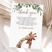 キリン赤ちゃんシャワーサンキューカード サンキューカード