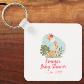 キリン赤ちゃんシャワーナプキン（ガールサファリ動物） キーホルダー (正面)