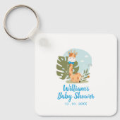 キリン赤ちゃんシャワーナプキン（ボーイサファリ動物） キーホルダー (正面)