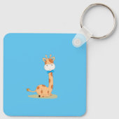 キリン赤ちゃんシャワーナプキン（ボーイサファリ動物） キーホルダー (裏面)