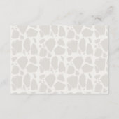 キリン赤ちゃんシャワーベージュアドバイスカード エンクロージャーカード (裏面)