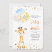 キリン赤ちゃんシャワーボーイ招待状 招待状 (正面)