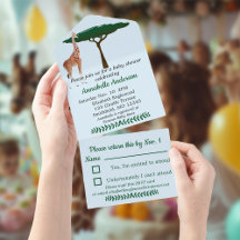 キリン赤ちゃんシャワー付きRSVP