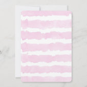 キリン赤ちゃんシャワー招待少女ピンク金ゴールド 招待状 (裏面)