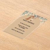 キリン赤ちゃんシャワー招待状 アクリル招待状 (レイダウン)