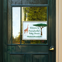 キリン赤ちゃんシャワー歓迎サイン ウィンドウサイン