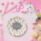 キリン赤ちゃんシャワー ペーパープレート (パーティー)