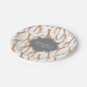 キリン赤ちゃんシャワー ペーパープレート (アングル)